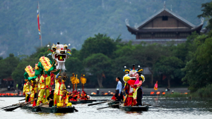 Annual Festival in Trang An, Ninh Binh, Vietnam