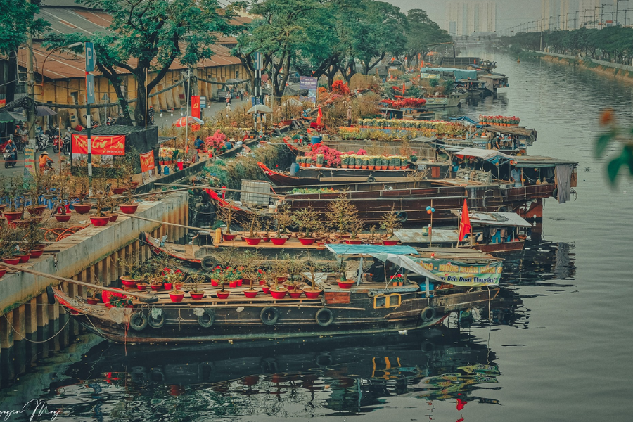 Chợ hoa tết Sài Gòn. Ảnh: nguyenmay