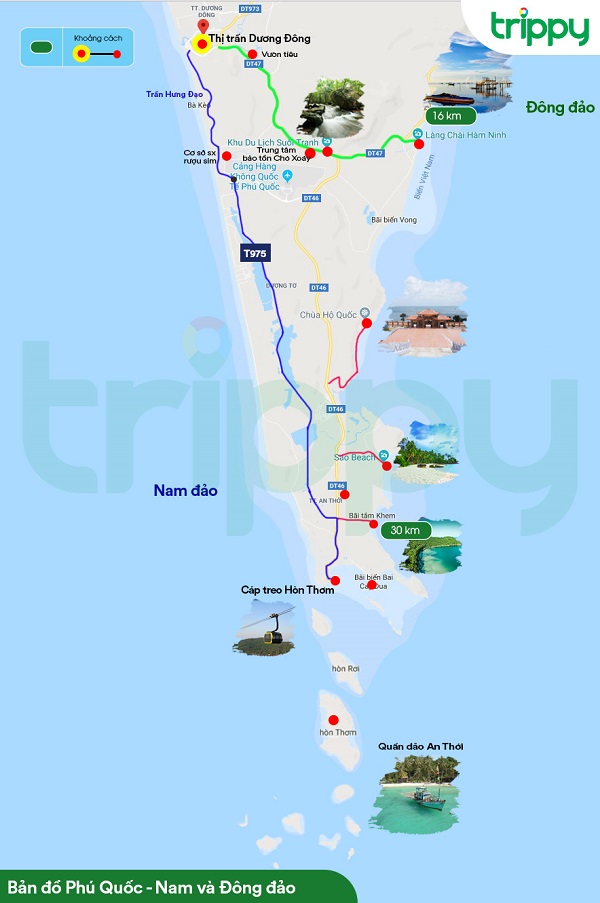 Bản đồ du lịch Phú Quốc