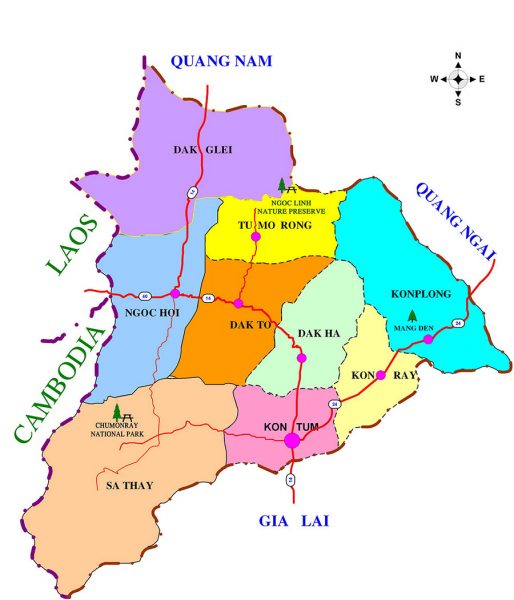 Bản đồ du lịch Kon Tum