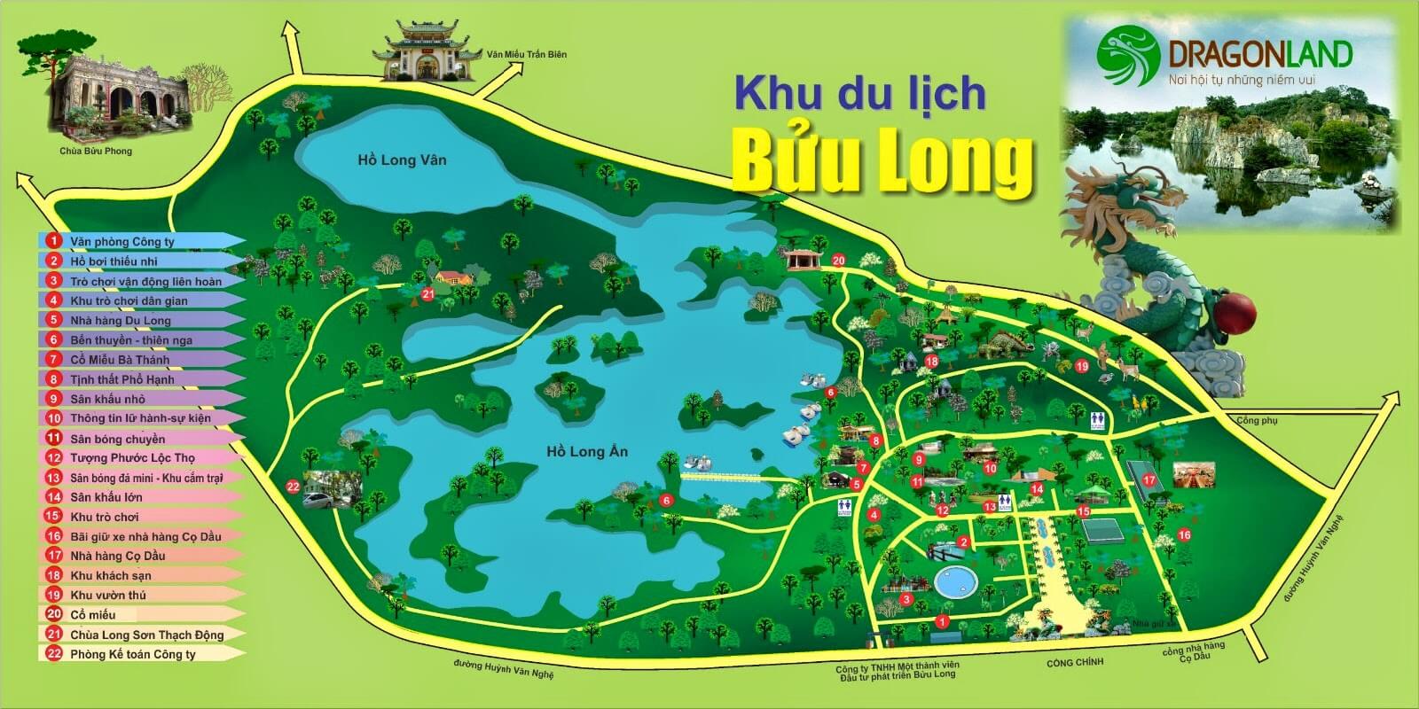 Bản đồ Khu du lịch Bửu Long