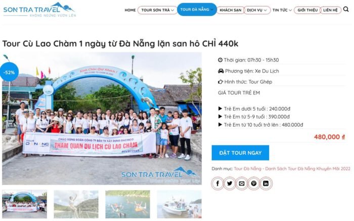 Tour Cù Lao Chàm là một trong những tour được lựa chọn nhiều nhất trên Sơn Trà Travel